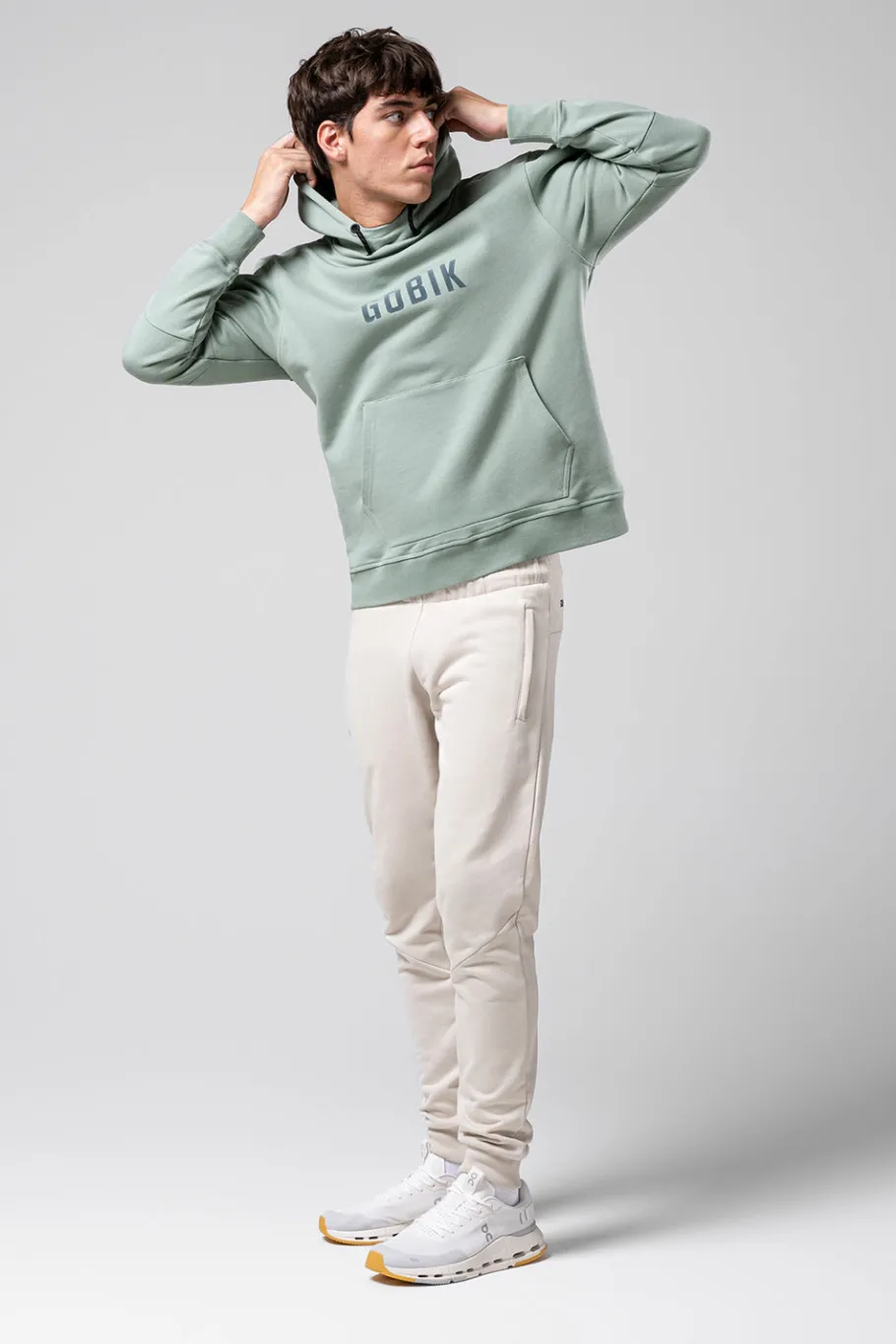 Lifestyle<GOBIK SWEAT À CAPUCHE TRAILBLAZE HOMME ICEBERG GREEN IcebergGreen