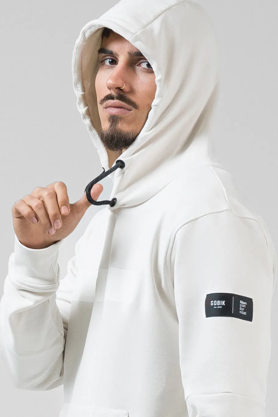 Lifestyle<GOBIK SWEAT À CAPUCHE TRAILBLAZE HOMME CROSSBAR TOFU CrossbarTofu