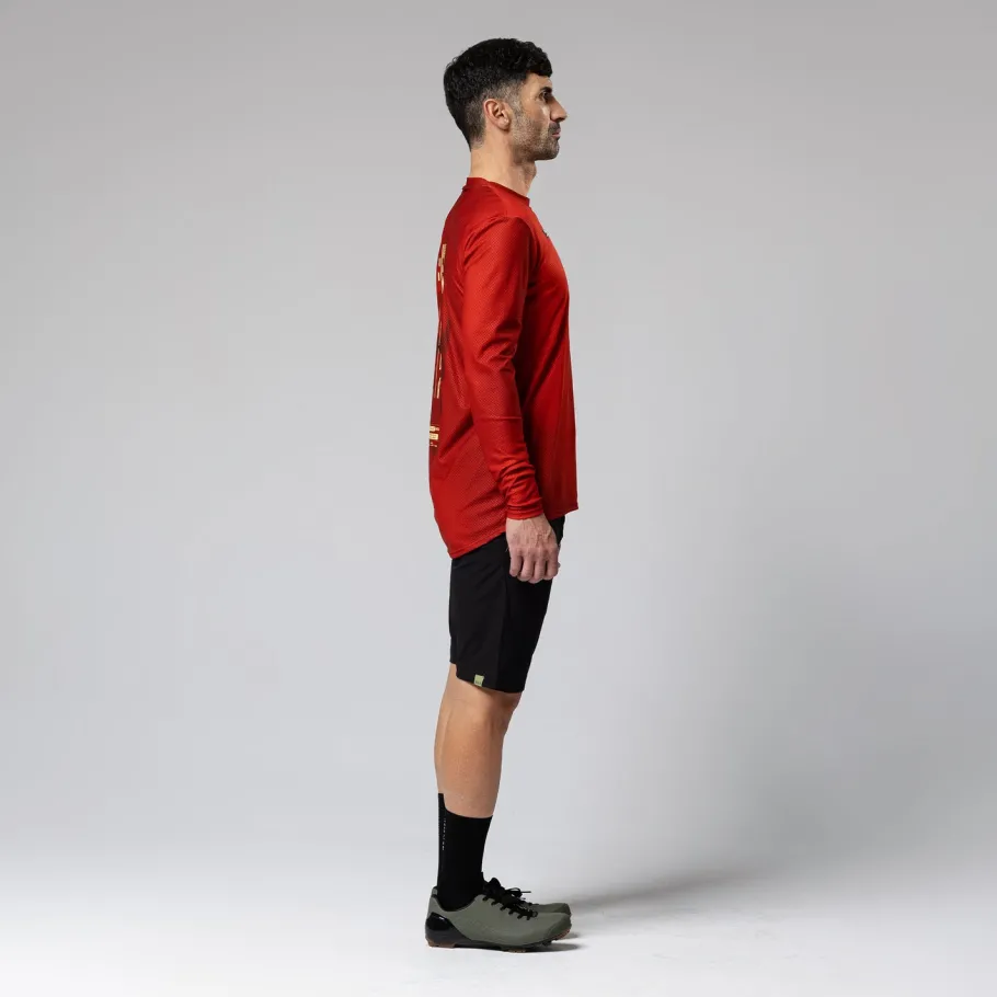T-Shirts<GOBIK T-SHIRT À MANCHES LONGUES TERRAIN HOMME ROOIBOS