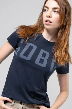 T-Shirts | Lifestyle<GOBIK T-SHIRT MANCHES COURTES COTTON REST FEMME Ultrablue