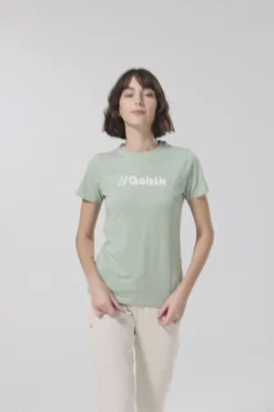 Lifestyle | T-Shirts<GOBIK T-SHIRT MANCHES COURTES COTTON REST FEMME ICEBERG GREEN IcebergGreen