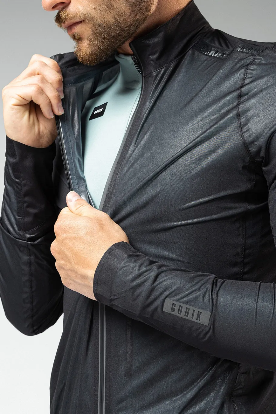 Vestes<GOBIK VESTE IMPERMÉABLE LÉGÈRE PLUVIA UNISEX TRUE BLACK TrueBlack