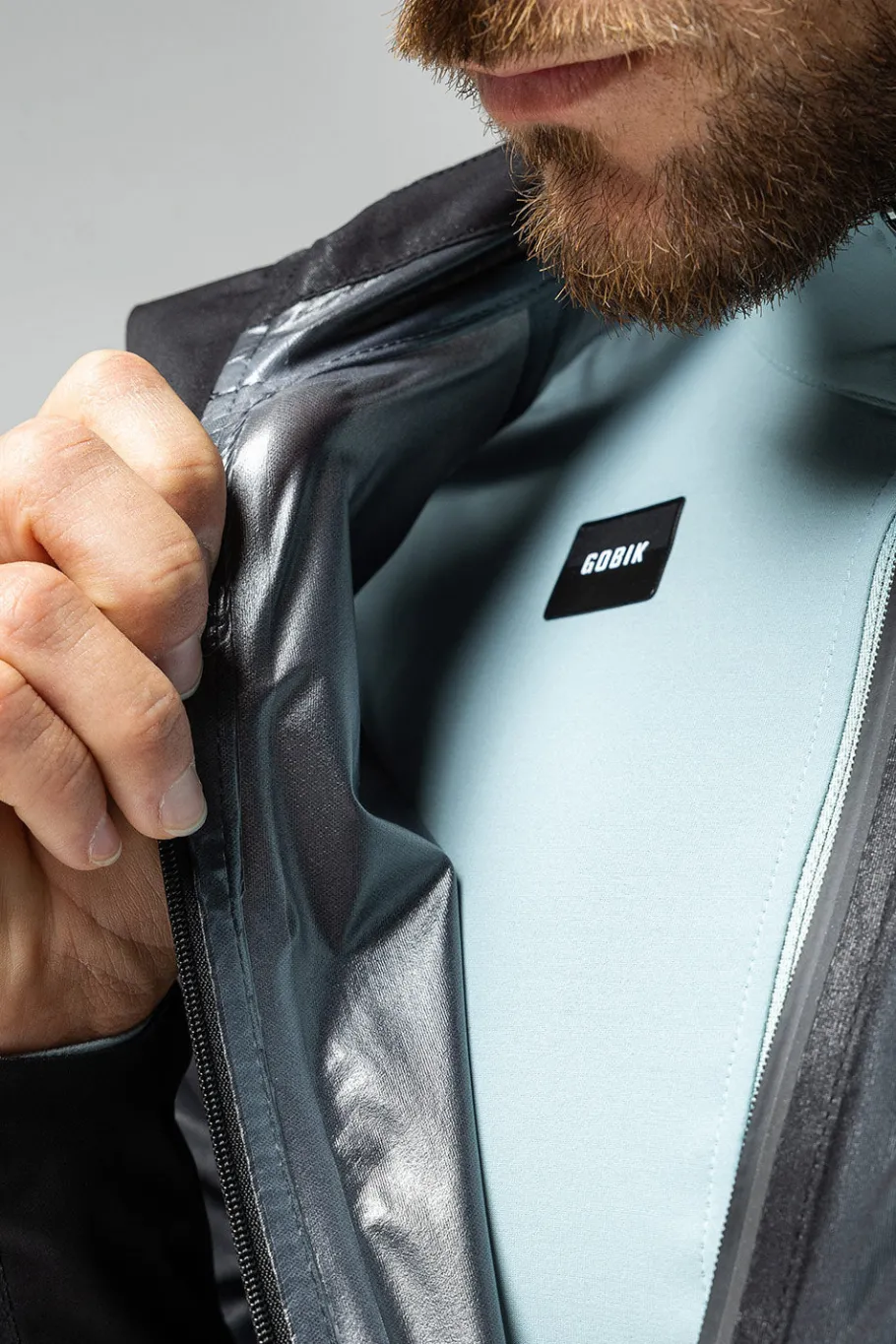 Vestes<GOBIK VESTE IMPERMÉABLE LÉGÈRE PLUVIA UNISEX TRUE BLACK TrueBlack